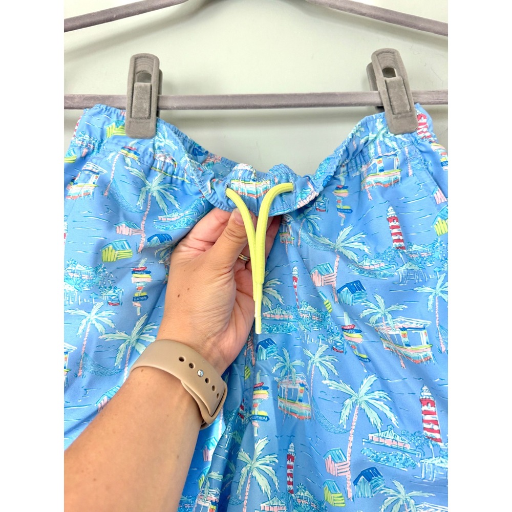 Vineyard Vines Boys' Printed Chappy Swim Trunks Bathing Suit Cabana Blue M/12-14 - Picture 3 of 5